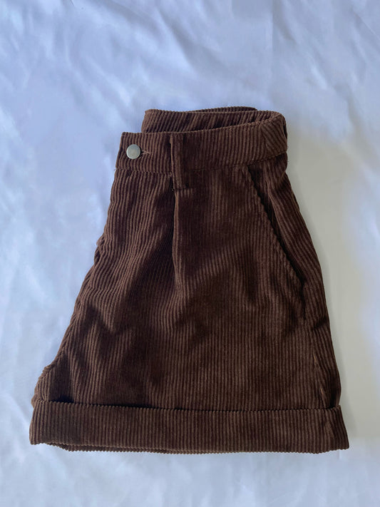 Corduroy High Waisted Short